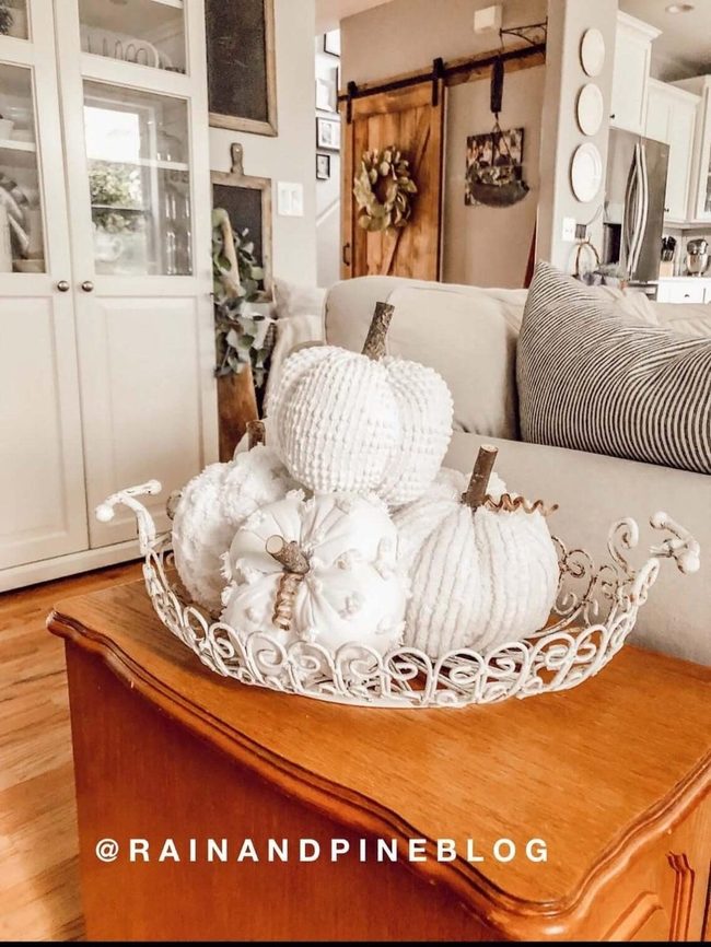 Soft Chenille Pumpkins Neutral