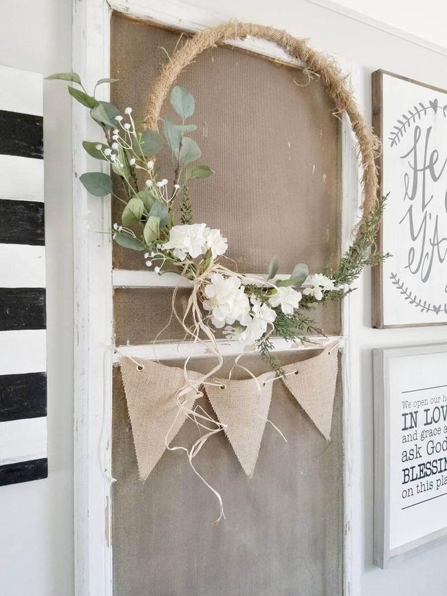 Hula Hoop Greenery Wreath