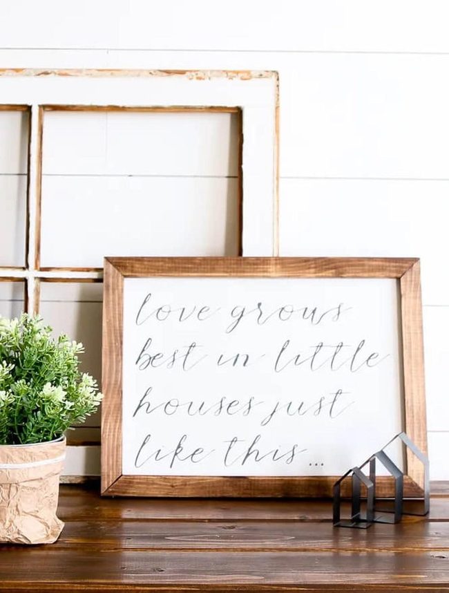 Wooden Frame Words