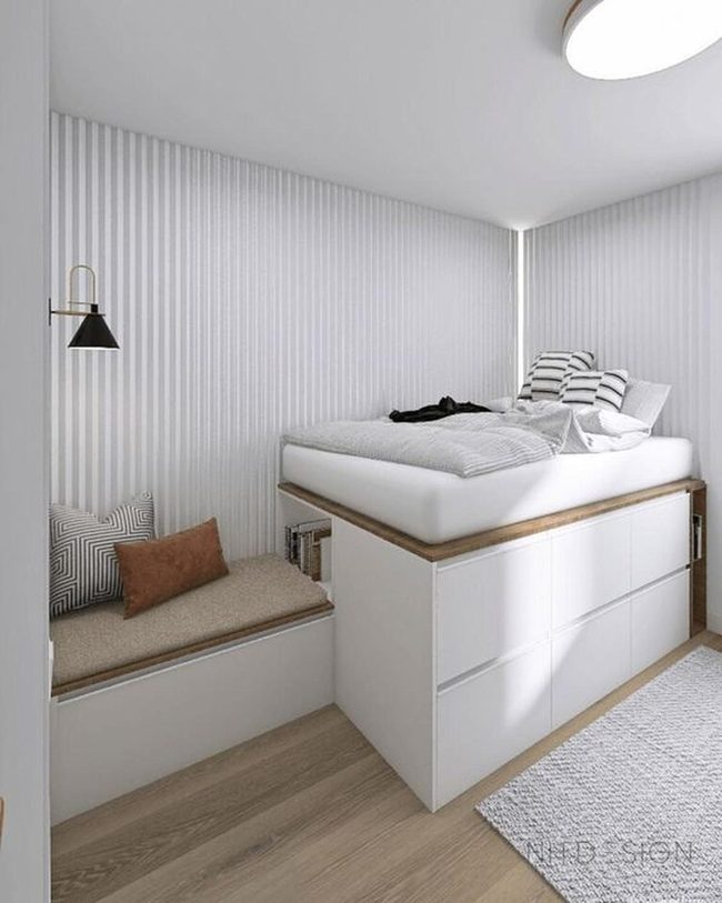 Light Wood Storage Bed Sanctuary