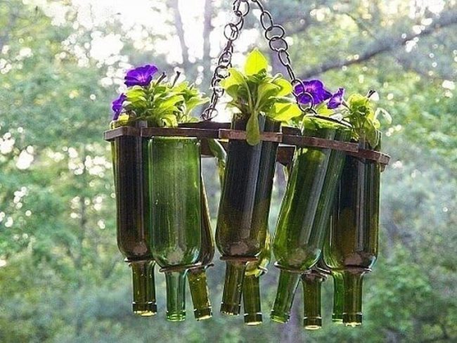 Inverted Glass Succulent Homes