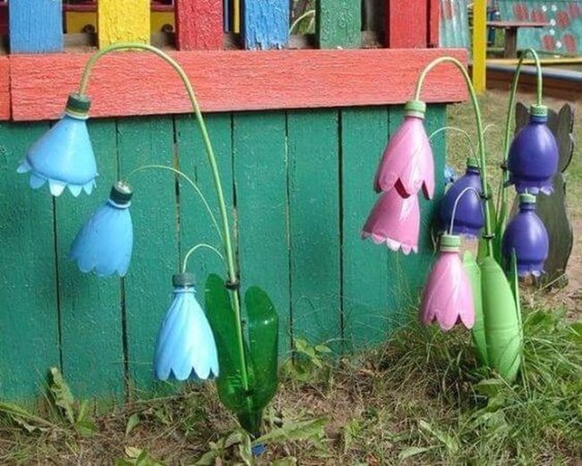 Painted Plastic Garden Blooms