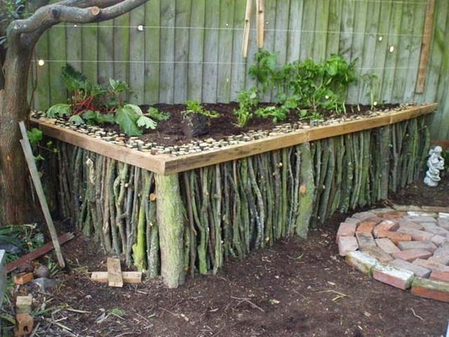 Wood And Stone Garden Edges