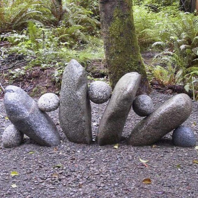 Stacked Stone Garden Sculpture