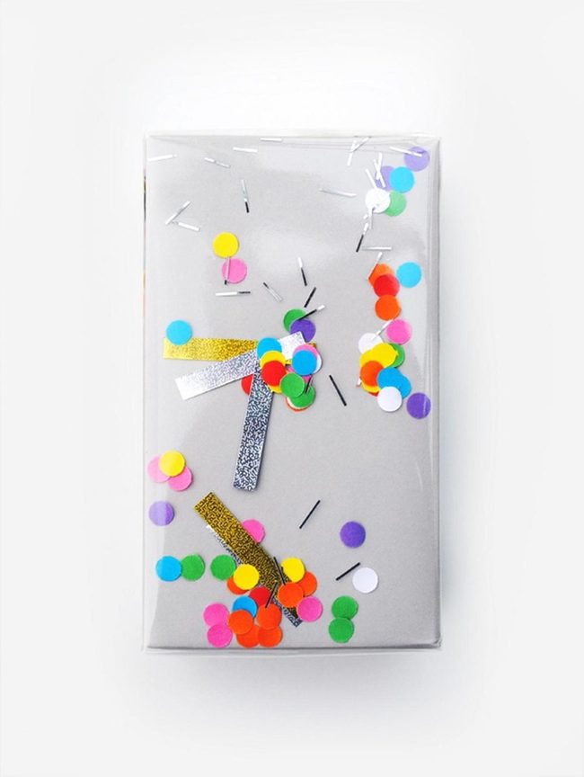 Multicolored Dots Silver Surface