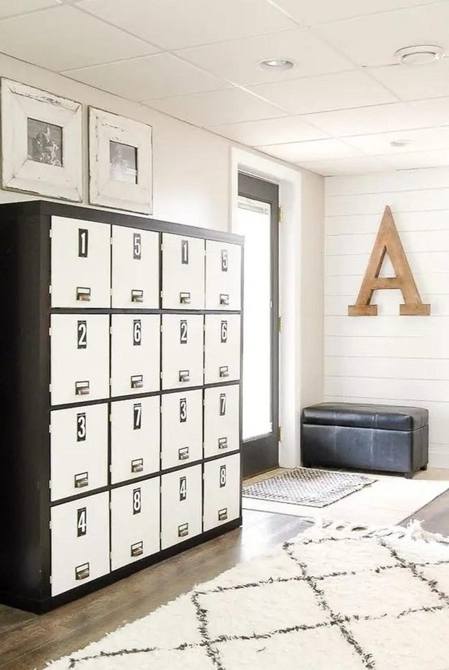 Monochrome Entry With Wooden Accent