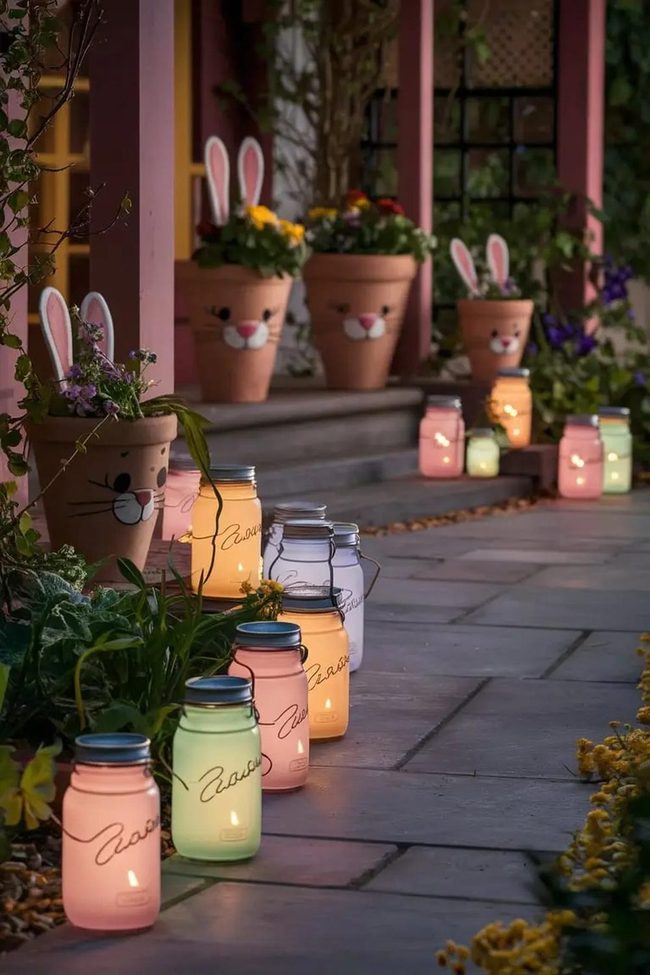 Pastel Jar Pendant Lamps Easter