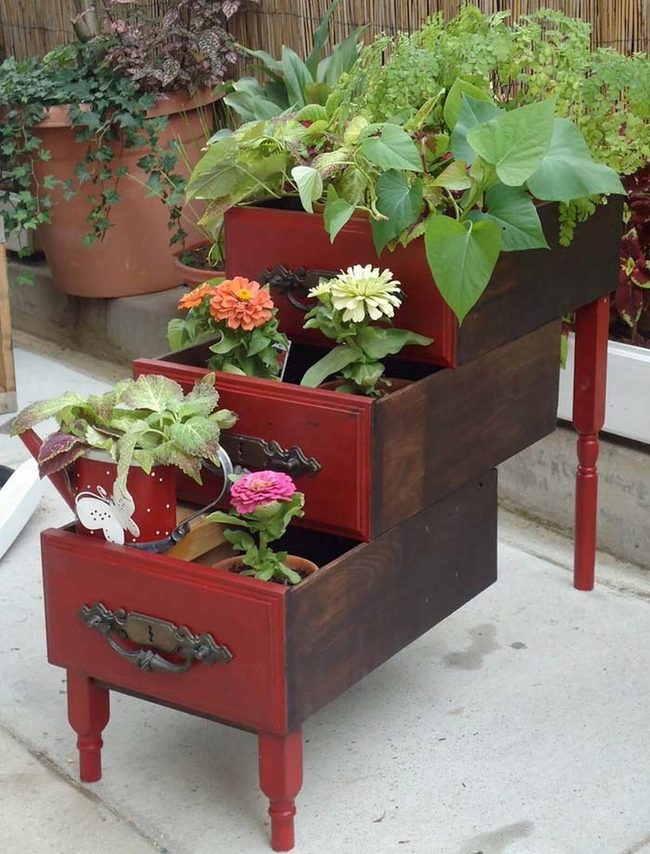 Stacked Drawer Vertical Garden
