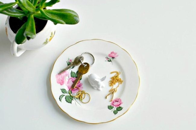 Rose-Trimmed Treasures On White