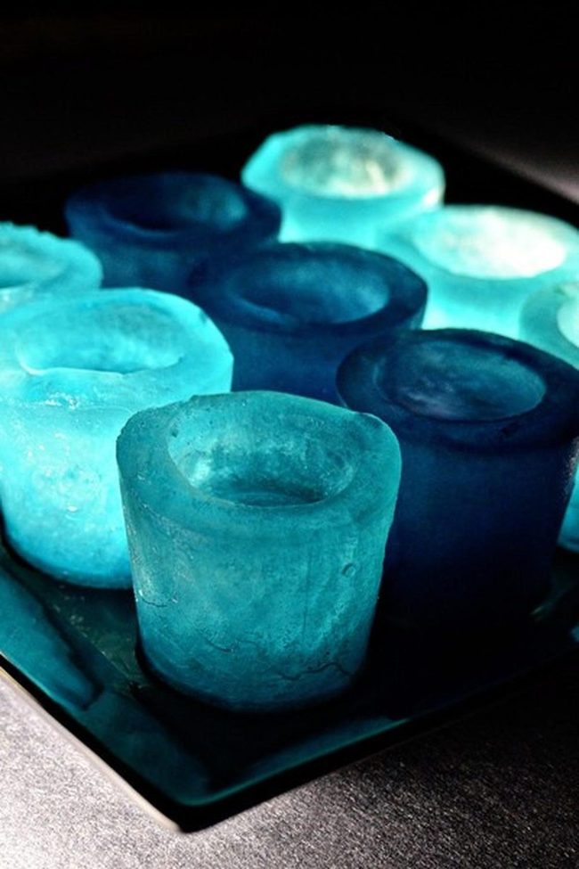 Blue Glass Statement Cups