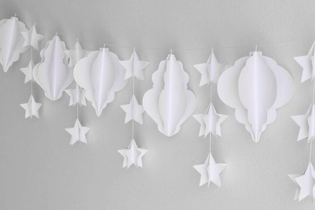 White Paper Cutout Garlands