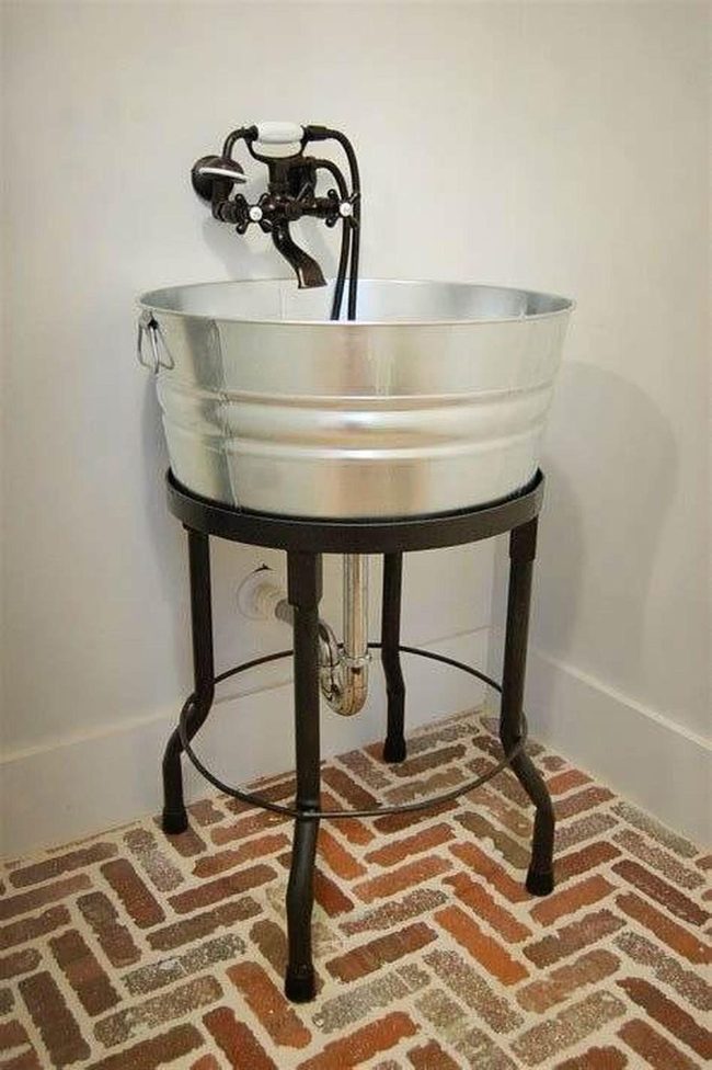 Recycled Galvanized Metal Sink