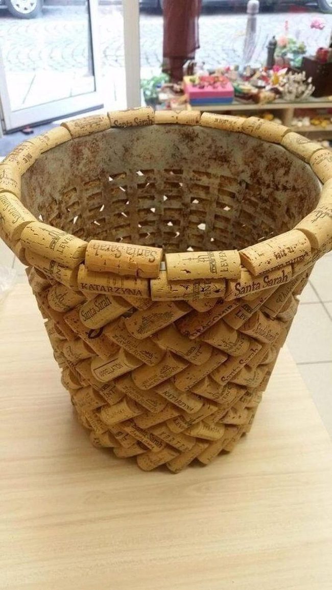 Brown Cork Woven Storage