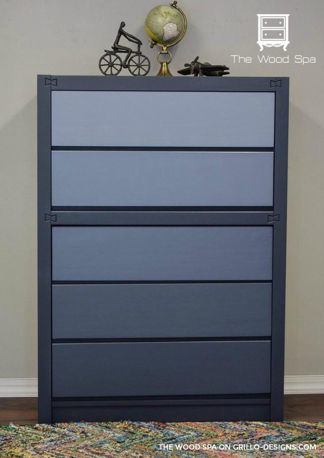 Blue Gradient Dresser Statement Piece
