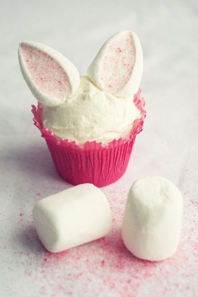 Pastel Bunny Ear Cupcakes