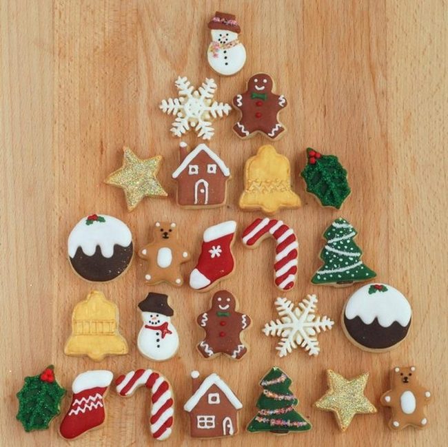 Gingerbread Men Gold Star Cookies