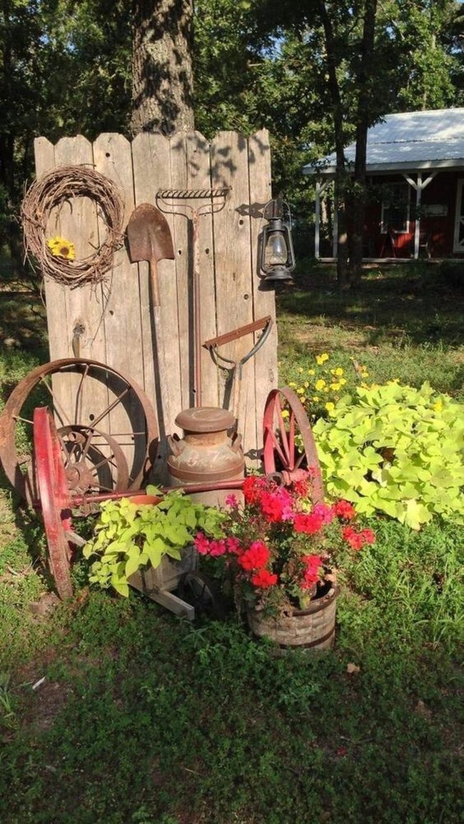 Weathered Tools Garden Art
