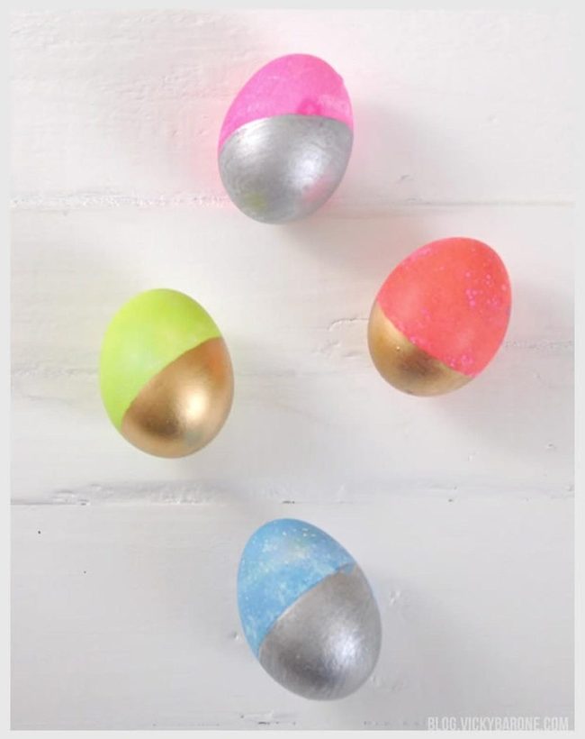 Neon Metallics On Egg Canvas