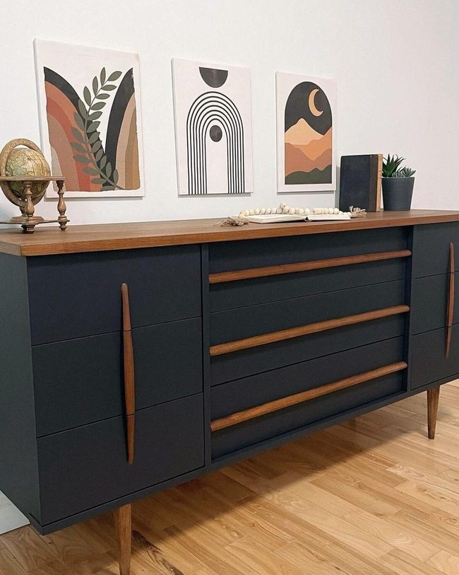 Navy Chest With Burnished Brass Handles