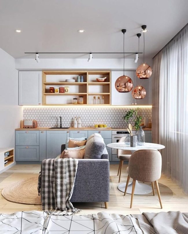 Light Wood Unified Living Space