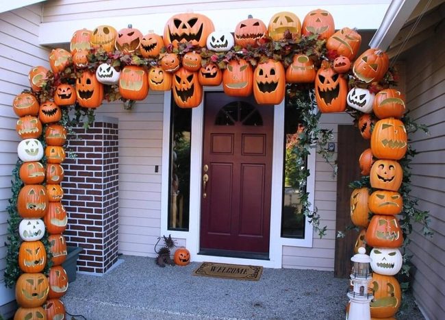 Oversized Orange Pumpkin Arch