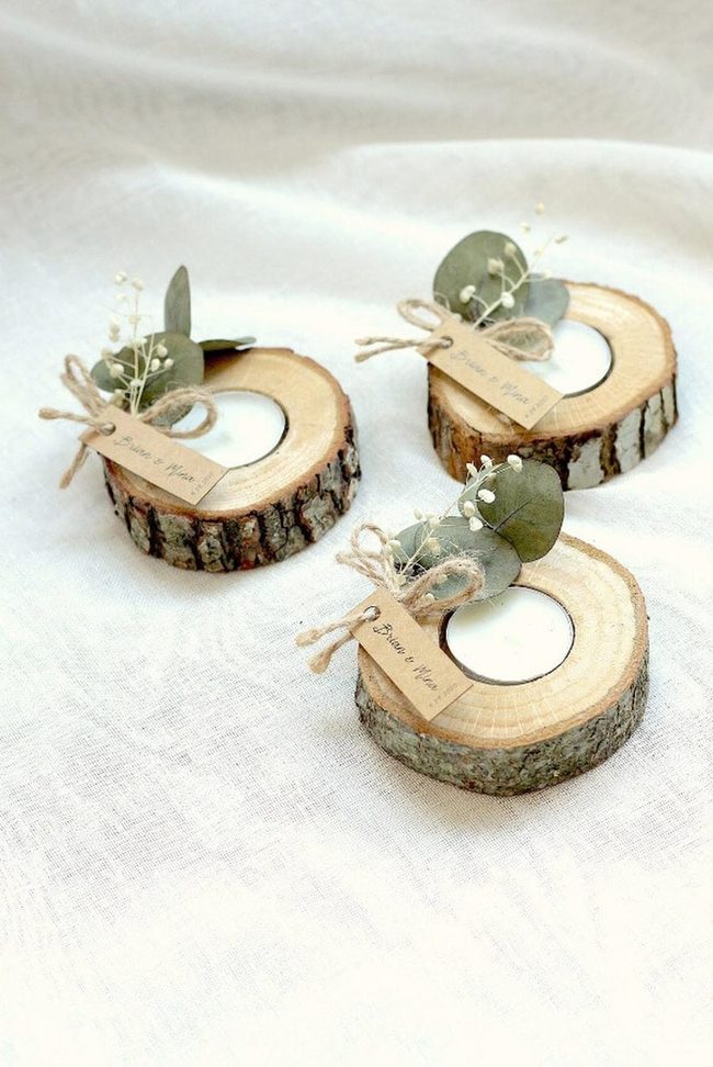 Natural Wood Candle Keepsakes