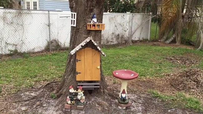 Painted Tree Stump Gnomes