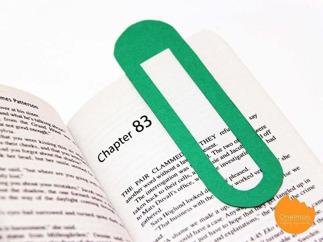Green Cutout Book Markers