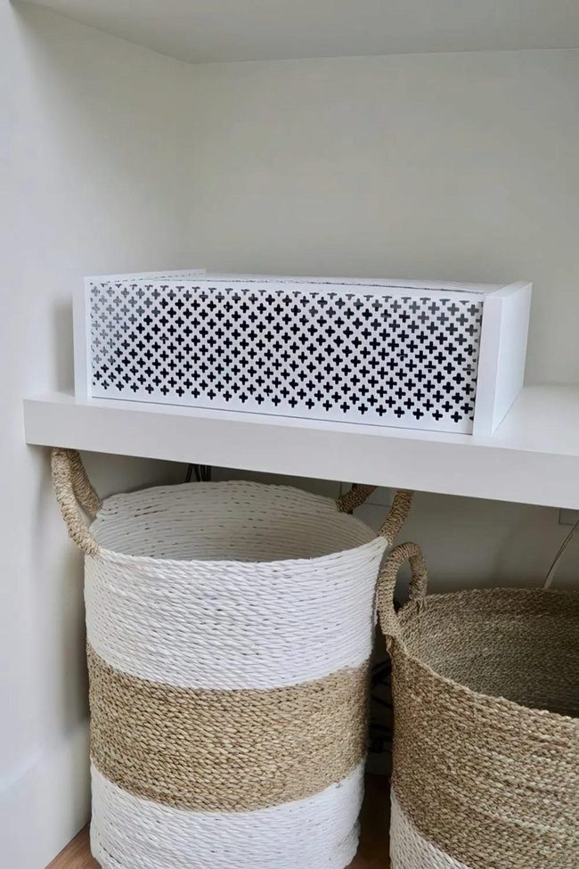 White Cross Box Storage Corner