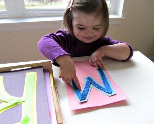 Glittery Blue Letter Press