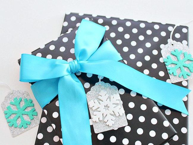 Black Polka Dots With Blue Ribbons