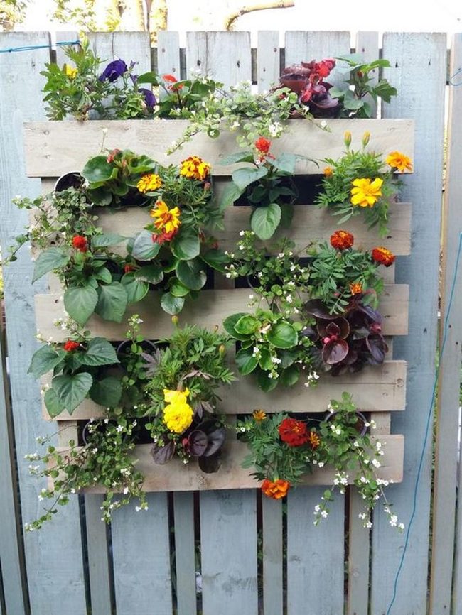Weathered Wood Vertical Garden