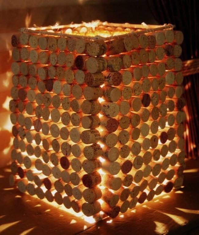 Cork-Wrapped Light Fixture