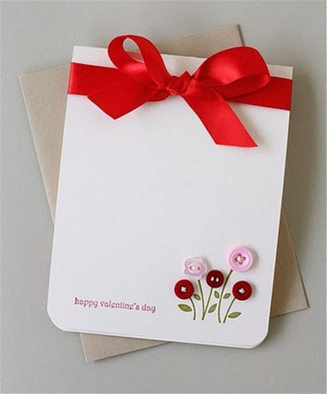 Crimson Bows Valentine Card