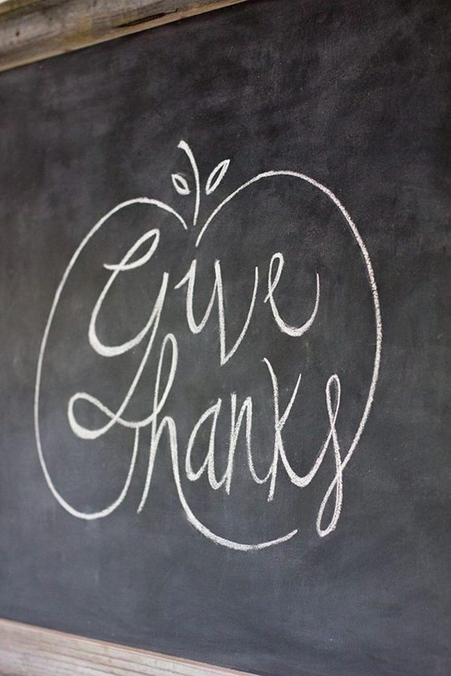 Pumpkin Chalk Lettering For Thanksgiving