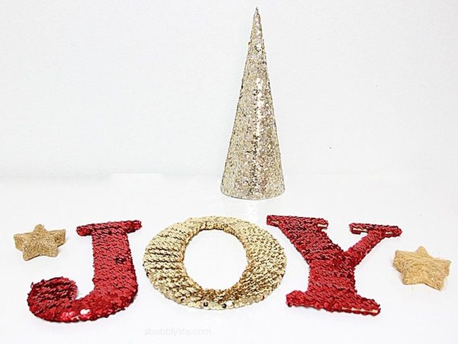 Sequined Red Gold Celebration