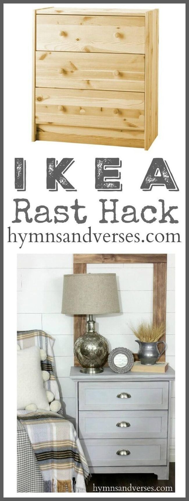 Painted Stool Nightstand Storage