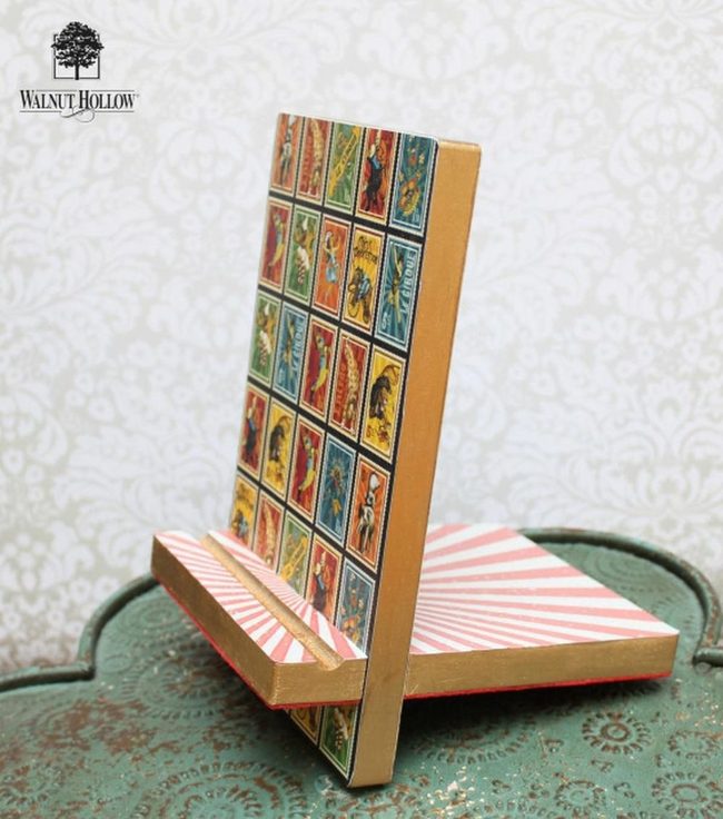 Colorful Grid Bookends Gold Trim