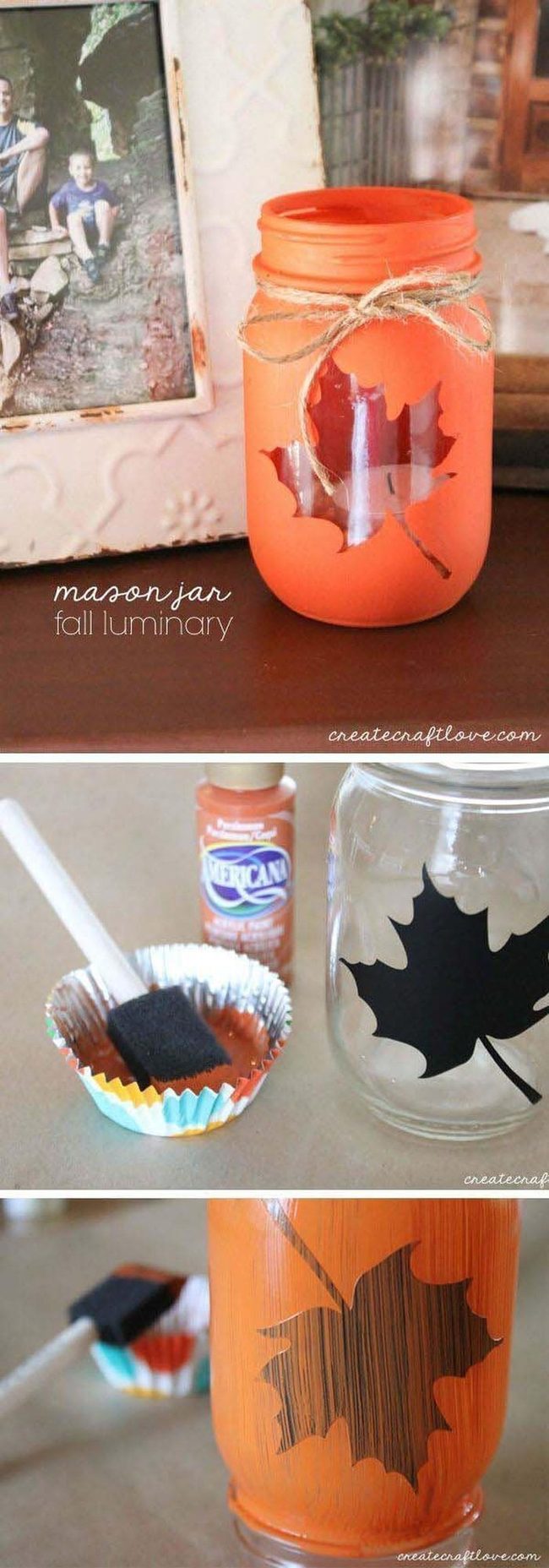 Autumn Leaf Mason Luminaries