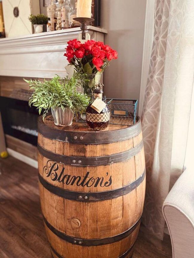 Weathered Wine Barrel Tables