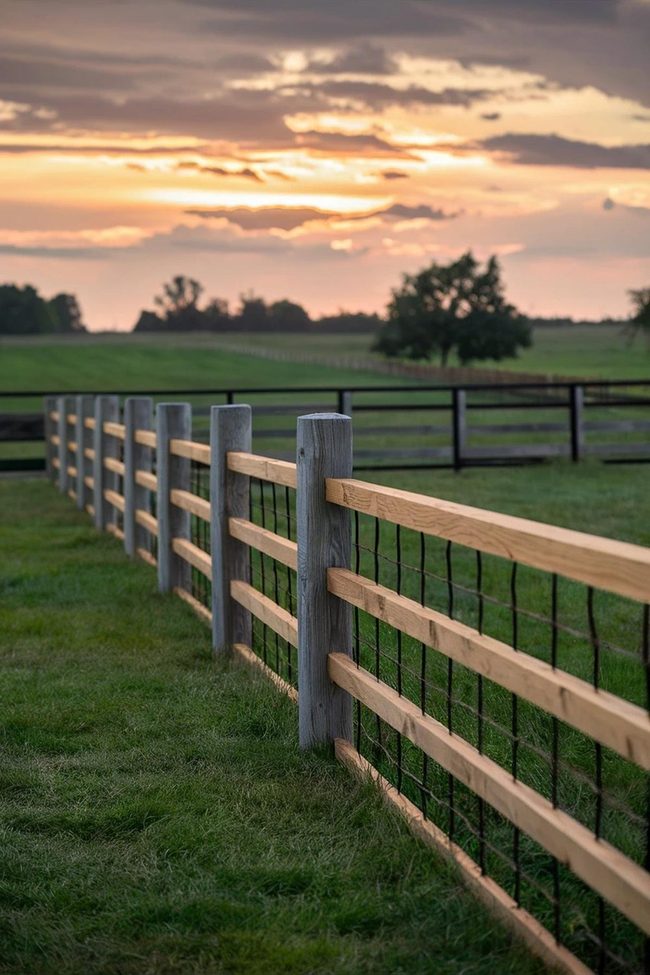 Galvanized Wire Farmhouse Fencing