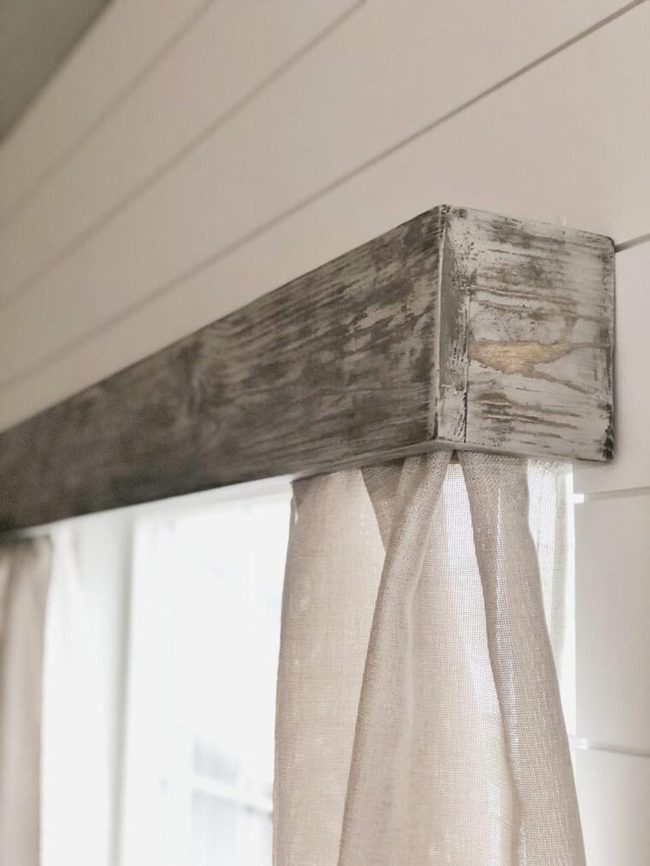 Grey Barn Wood Window Valance