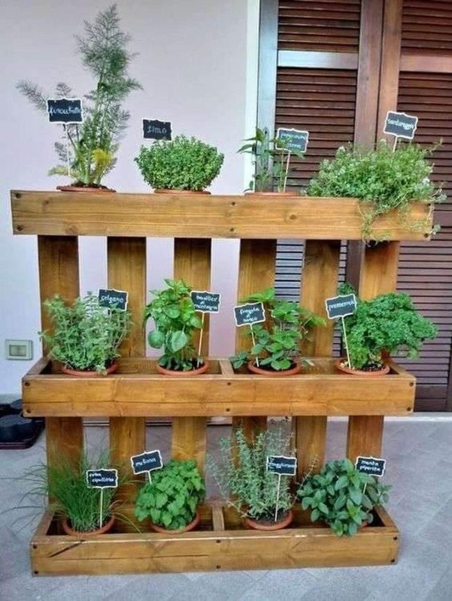 Tiered Wooden Herb Tower