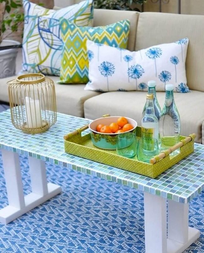 Sunlit Glass Mosaic Patio