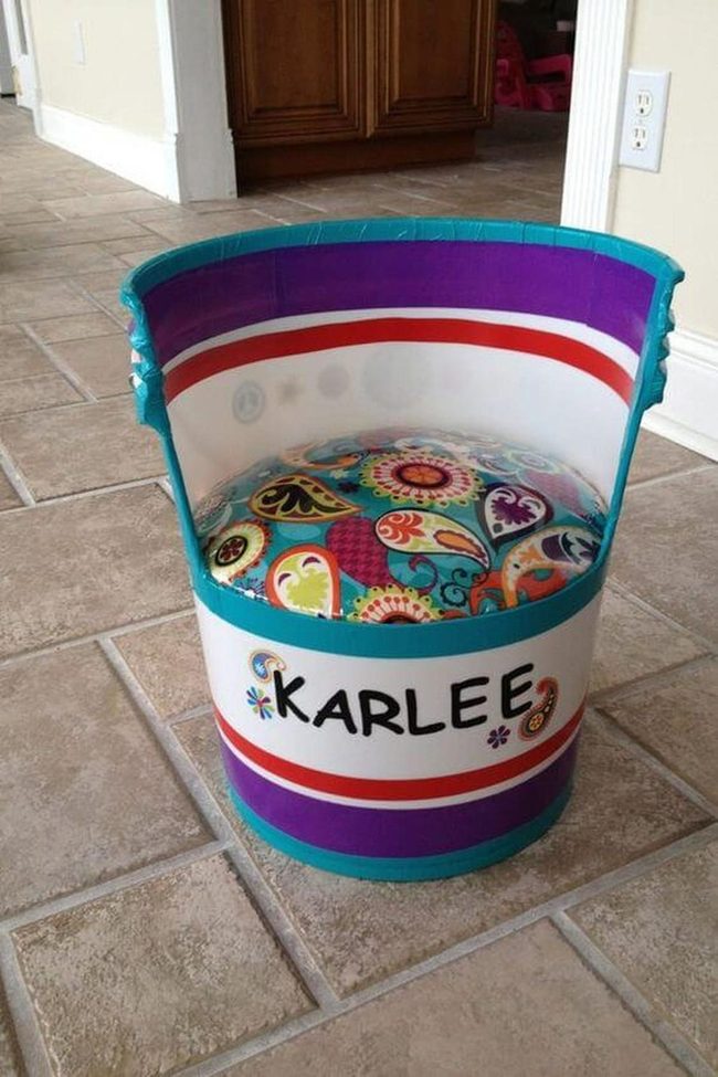 Colorful Recycled Bucket Storage
