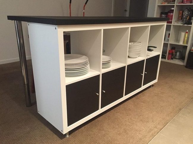 Black Kitchen Island Metal Legs