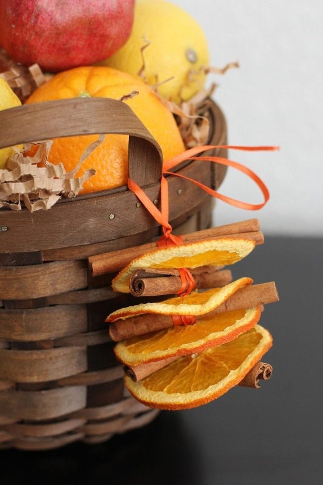 Woven Basket Overflowing With Citrus