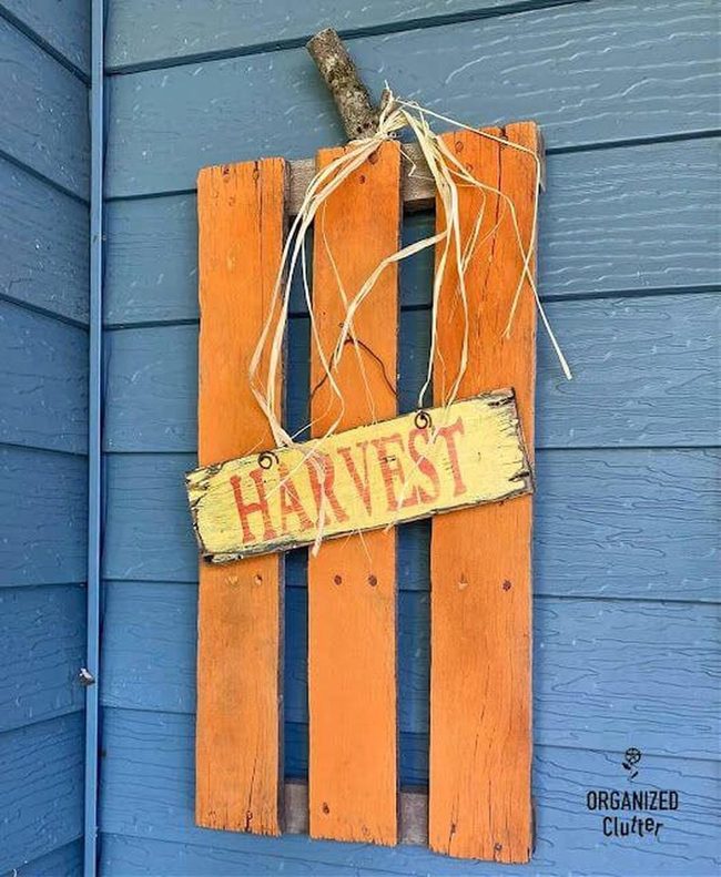 Orange Wood Harvest Sign