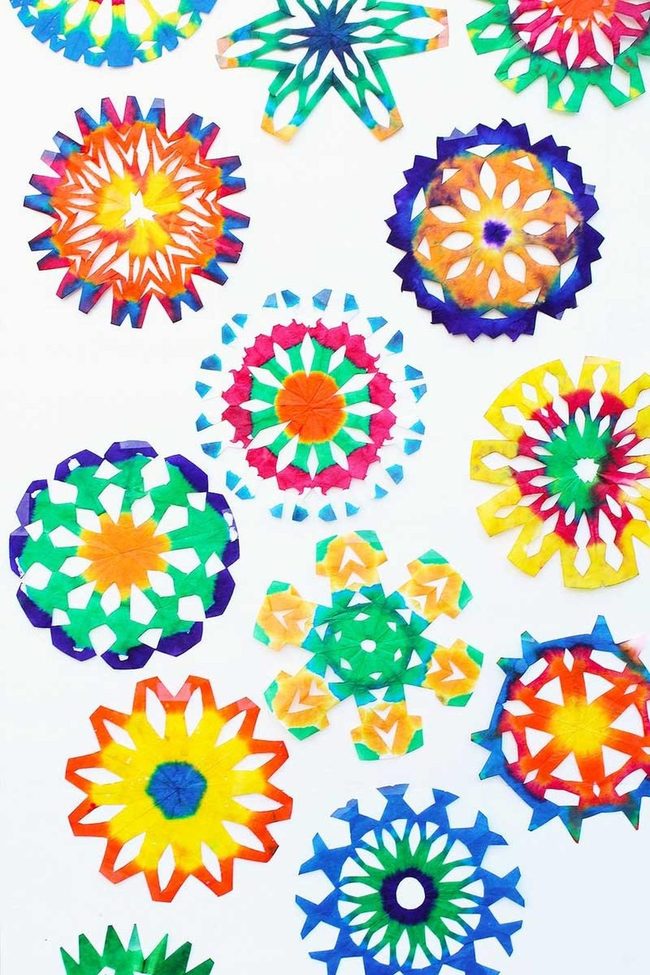 Multicolor Paper Snowflakes