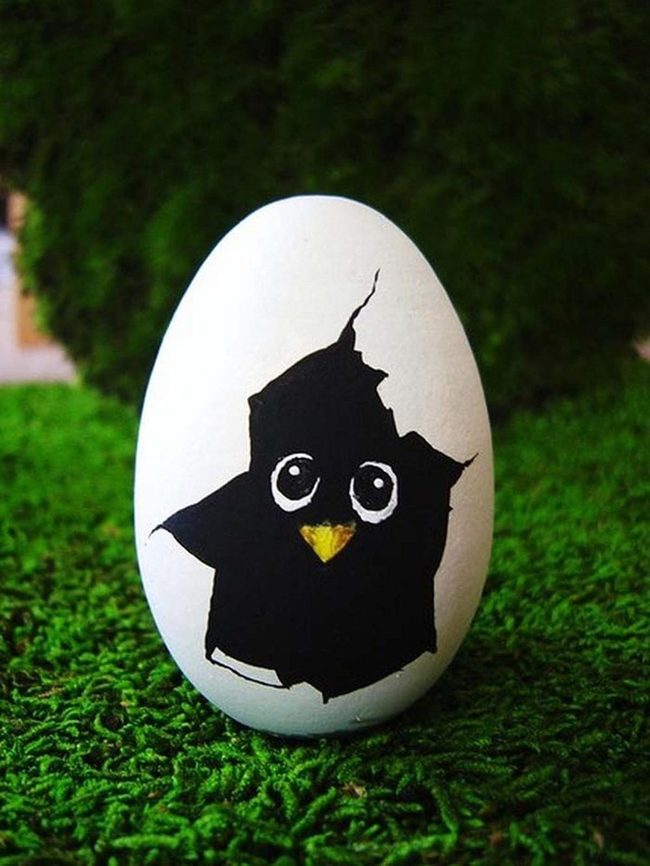White Egg, Peeking Chick